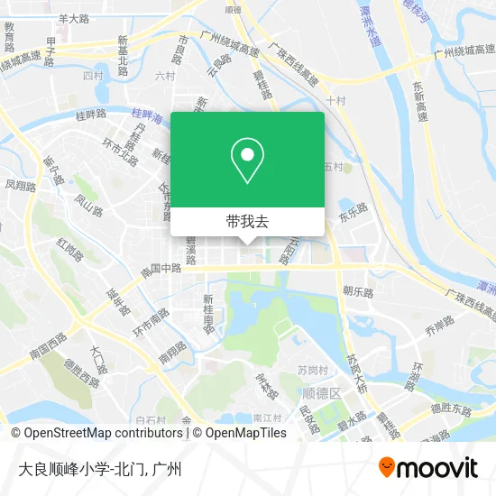 大良顺峰小学-北门地图