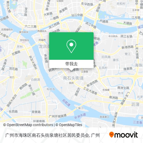 广州市海珠区南石头街泉塘社区居民委员会地图