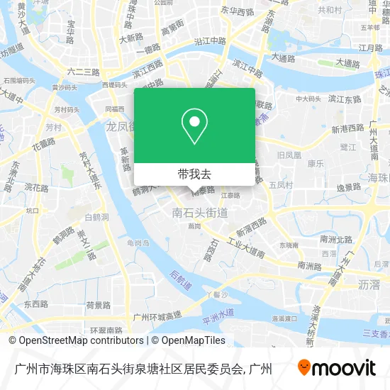 广州市海珠区南石头街泉塘社区居民委员会地图