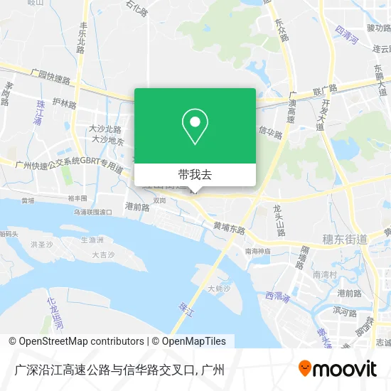 广深沿江高速公路与信华路交叉口地图