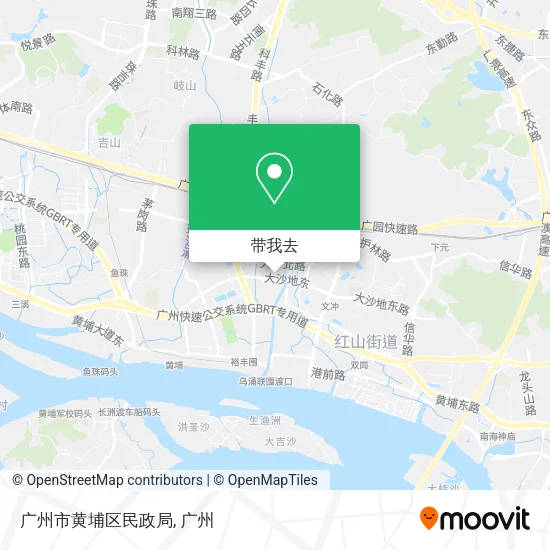 广州市黄埔区民政局地图