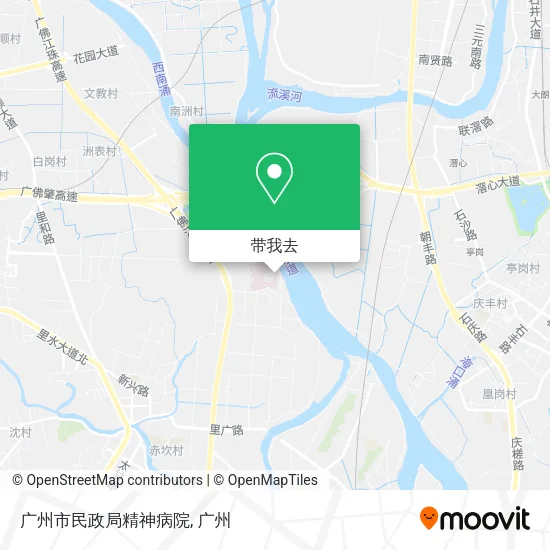 广州市民政局精神病院地图