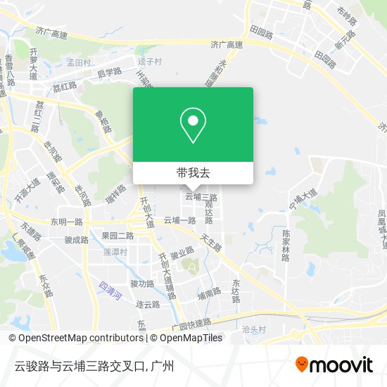 云骏路与云埔三路交叉口地图