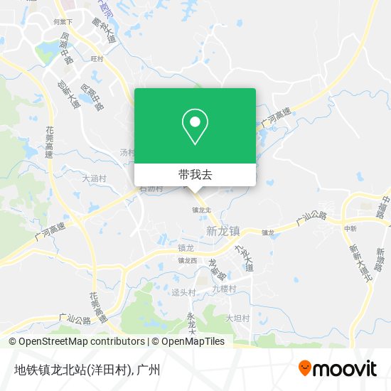 地铁镇龙北站(洋田村)地图