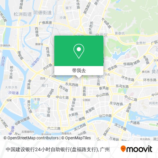中国建设银行24小时自助银行(盘福路支行)地图
