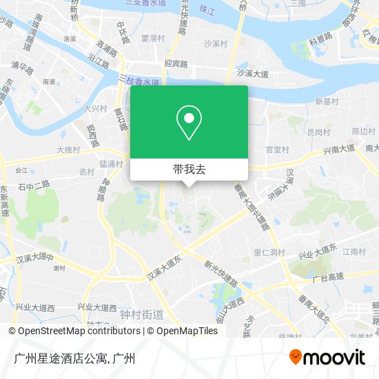广州星途酒店公寓地图