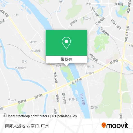 南海大湿地-西南门地图