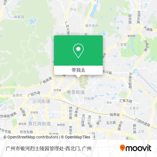 广州市银河烈士陵园管理处-西北门地图