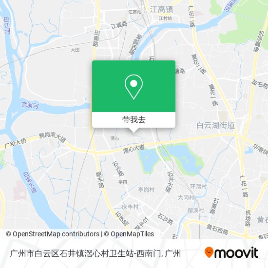 广州市白云区石井镇滘心村卫生站-西南门地图