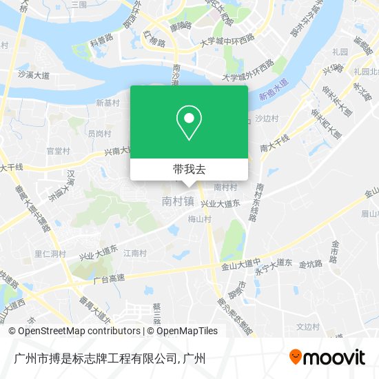 广州市搏是标志牌工程有限公司地图
