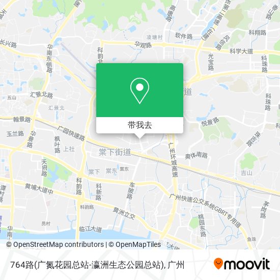 764路(广氮花园总站-瀛洲生态公园总站)地图