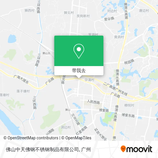 佛山中天佛钢不锈钢制品有限公司地图
