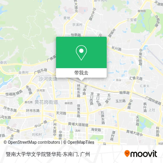 暨南大学华文学院暨华苑-东南门地图