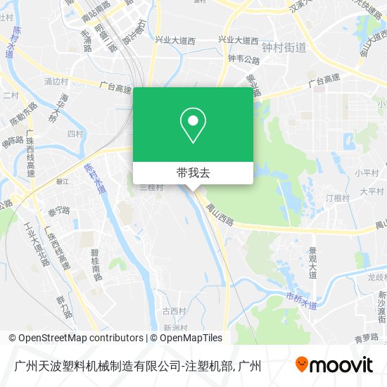 广州天波塑料机械制造有限公司-注塑机部地图
