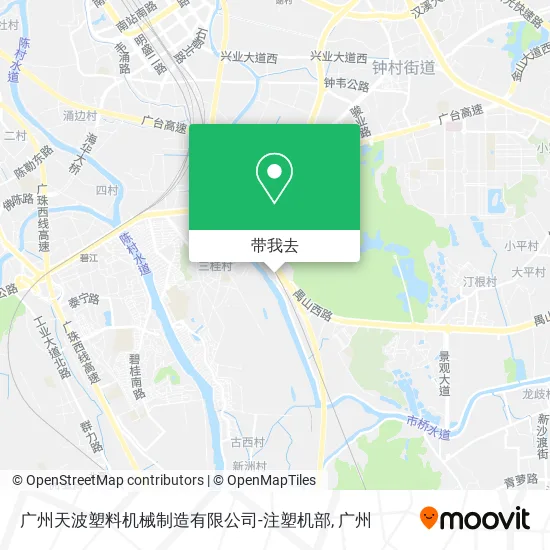 广州天波塑料机械制造有限公司-注塑机部地图