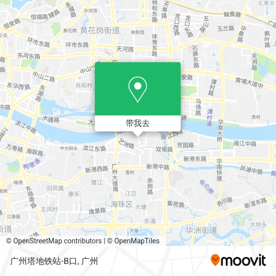 广州塔地铁站-B口地图