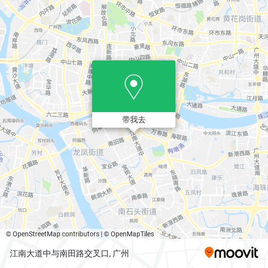 江南大道中与南田路交叉口地图