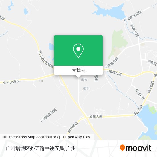 广州增城区外环路中铁五局地图