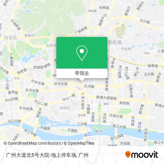 广州大道北5号大院-地上停车场地图