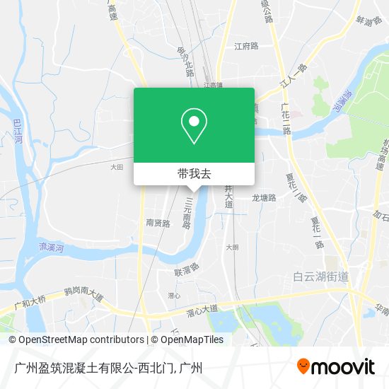 广州盈筑混凝土有限公-西北门地图