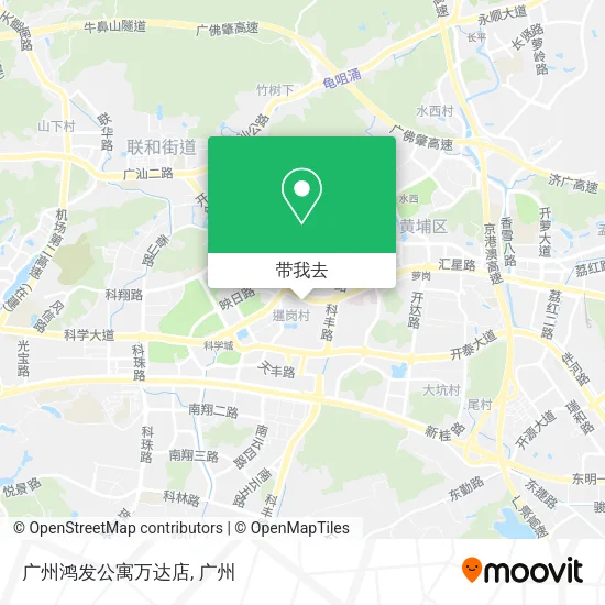 广州鸿发公寓万达店地图