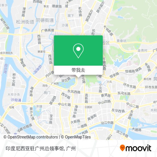 印度尼西亚驻广州总领事馆地图