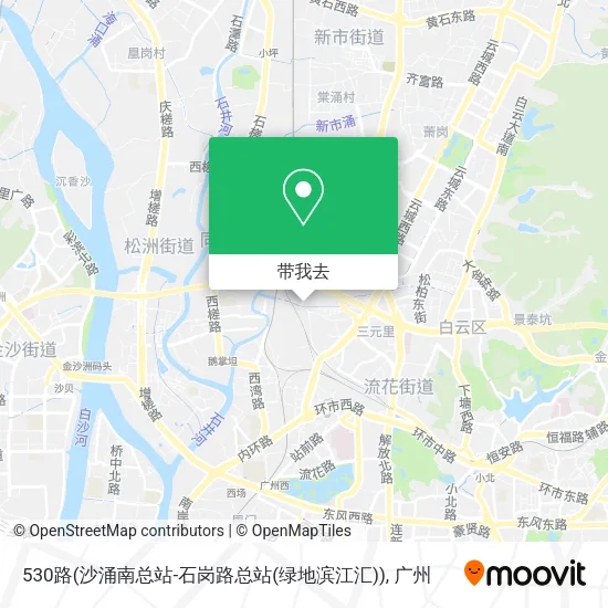530路(沙涌南总站-石岗路总站(绿地滨江汇))地图