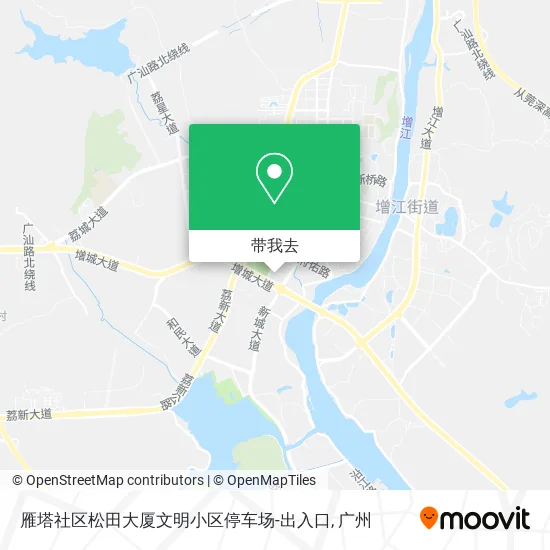 雁塔社区松田大厦文明小区停车场-出入口地图