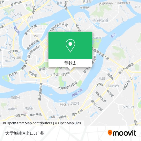 大学城南A出口地图