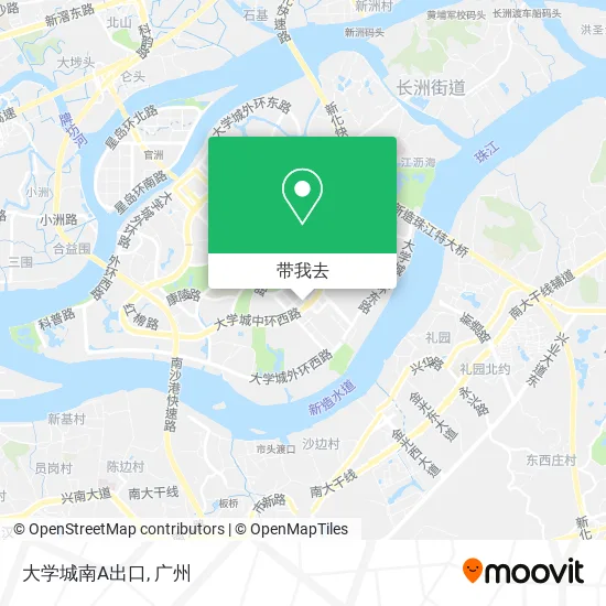 大学城南A出口地图