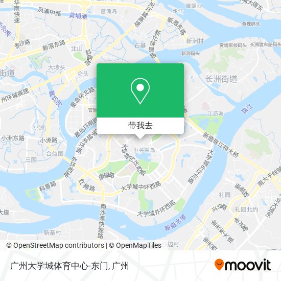 广州大学城体育中心-东门地图