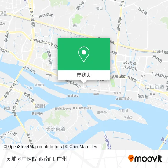 黄埔区中医院-西南门地图