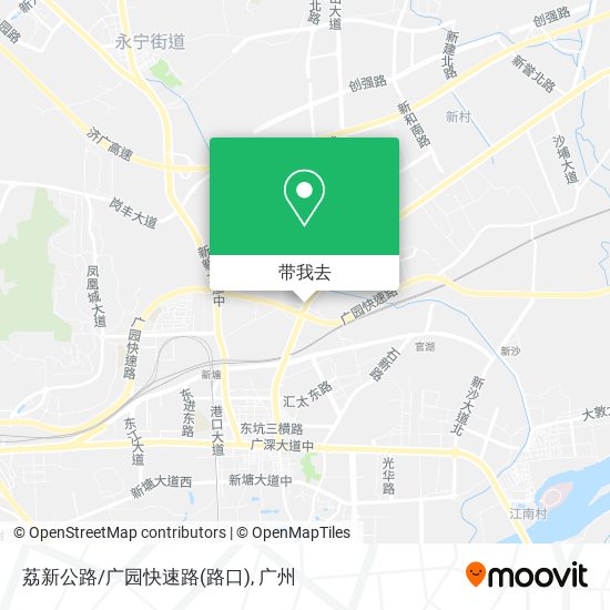荔新公路/广园快速路(路口)地图