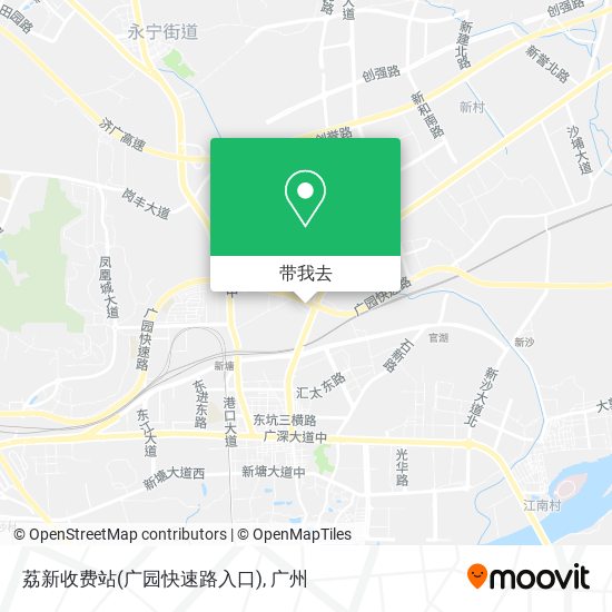 荔新收费站(广园快速路入口)地图