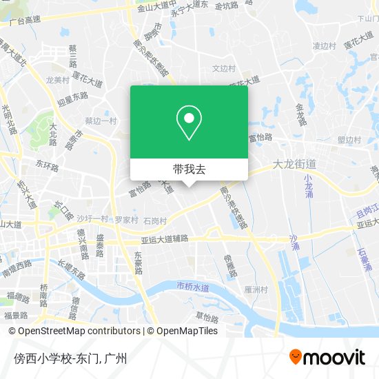 傍西小学校-东门地图