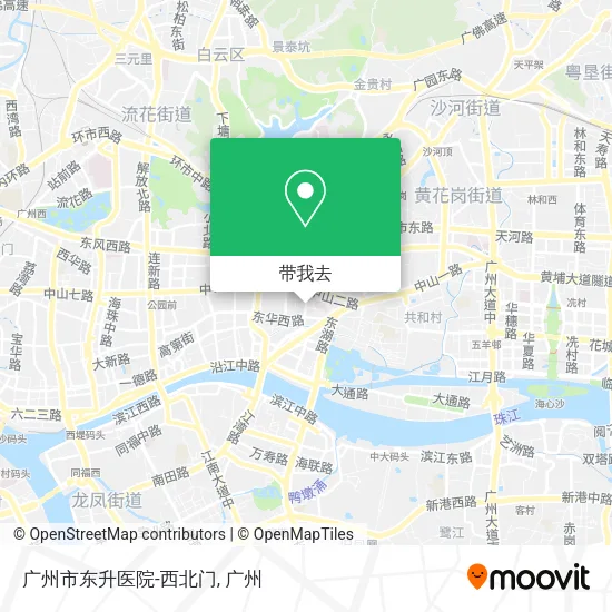 广州市东升医院-西北门地图