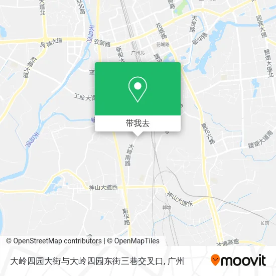 大岭四园大街与大岭四园东街三巷交叉口地图