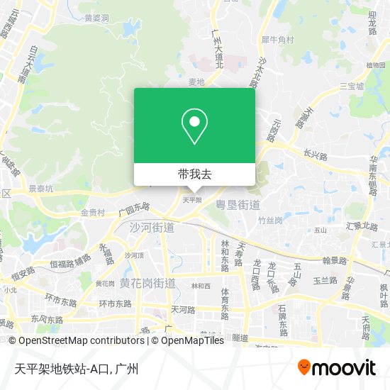 天平架地铁站-A口地图