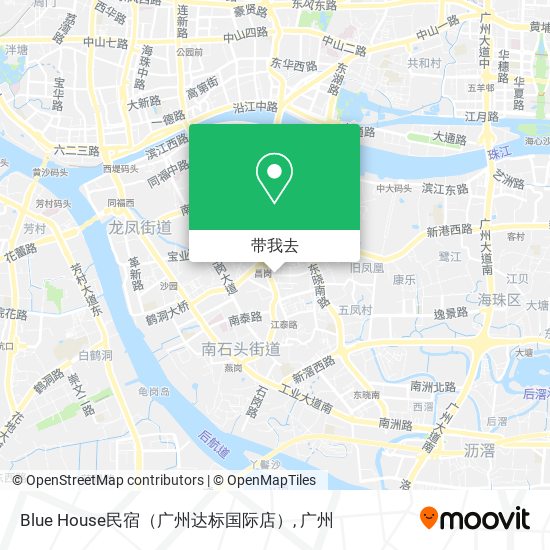 Blue House民宿（广州达标国际店）地图