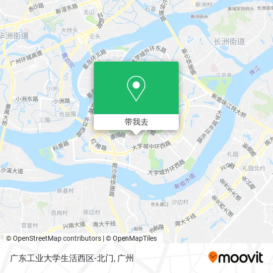广东工业大学生活西区-北门地图