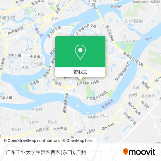 广东工业大学生活区西区(东门)地图