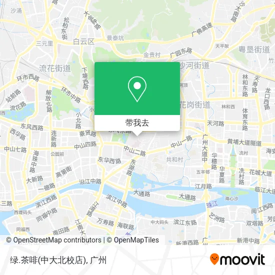 绿.茶啡(中大北校店)地图