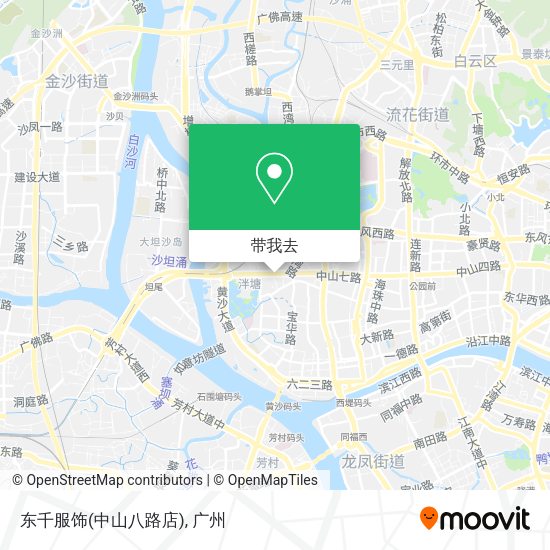 东千服饰(中山八路店)地图