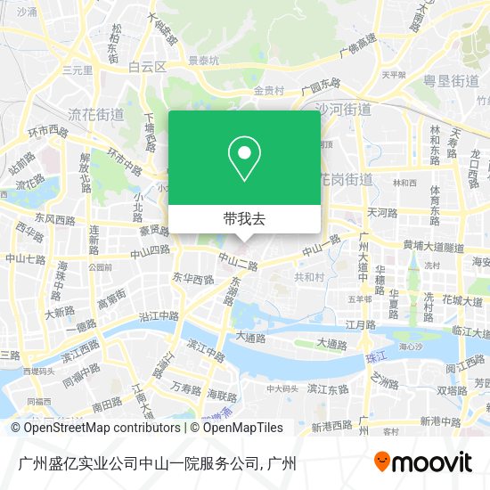广州盛亿实业公司中山一院服务公司地图