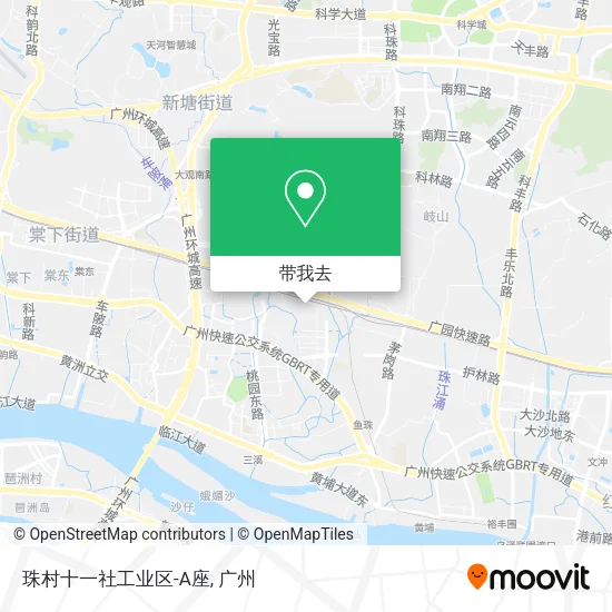 珠村十一社工业区-A座地图