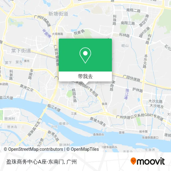 盈珠商务中心A座-东南门地图