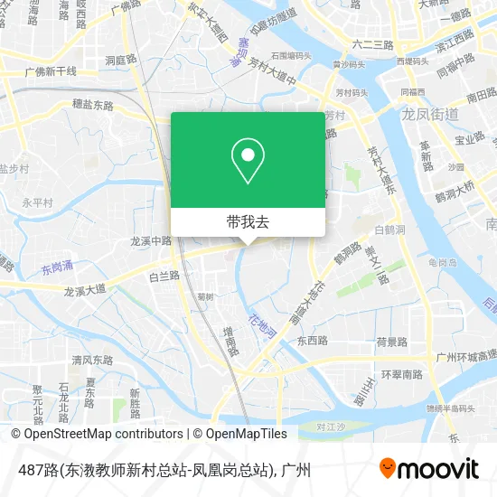 487路(东漖教师新村总站-凤凰岗总站)地图
