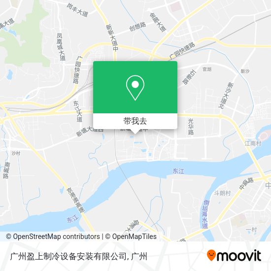 广州盈上制冷设备安装有限公司地图