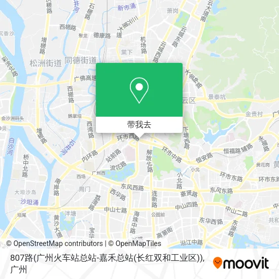807路(广州火车站总站-嘉禾总站(长红双和工业区))地图