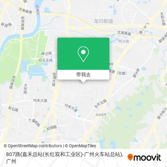 807路(嘉禾总站(长红双和工业区)-广州火车站总站)地图